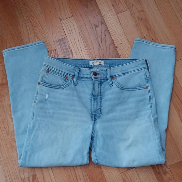 Madewell Mid-rise Classic Straight Light Blue Wash Size 30 - Picture 3 of 10